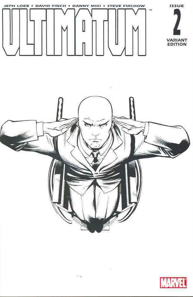 Ultimatum #2 Black White Sketch Variant McGuinness Marvel Comics Jeph Loeb Finch