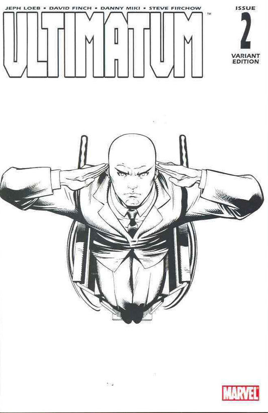 Ultimatum #2 Black White Sketch Variant McGuinness Marvel Comics Jeph Loeb Finch