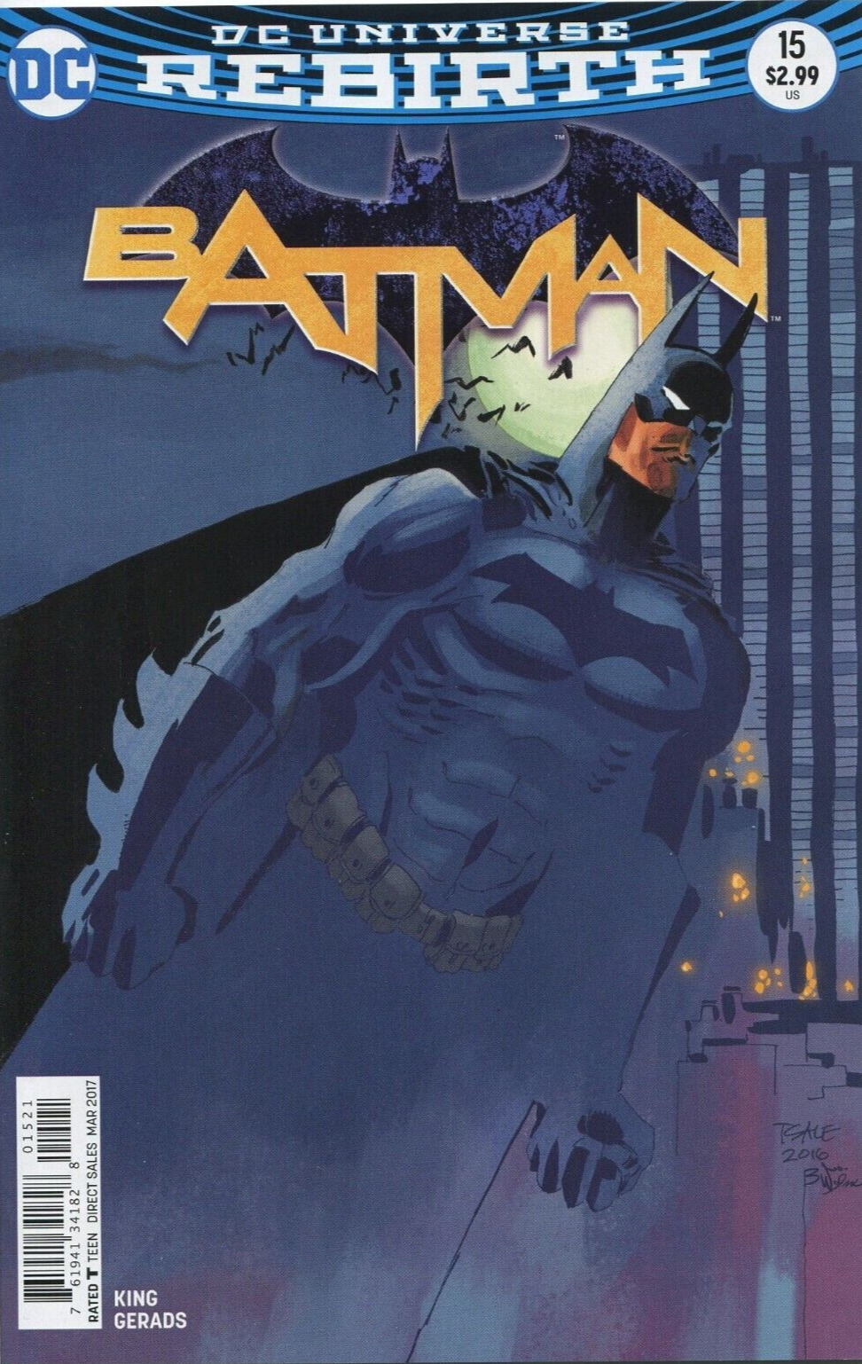 BATMAN #15 DC COMICS REBIRTH 2017 NM KING GERADS TIM SALE VARIANT COVER EDITION
