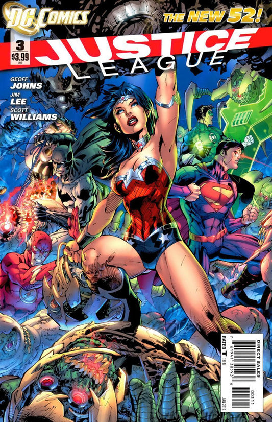 JUSTICE LEAGUE #3 DC COMICS NEW 52 JIM LEE WONDER WOMAN COVER 2012 1st PRINT  NM