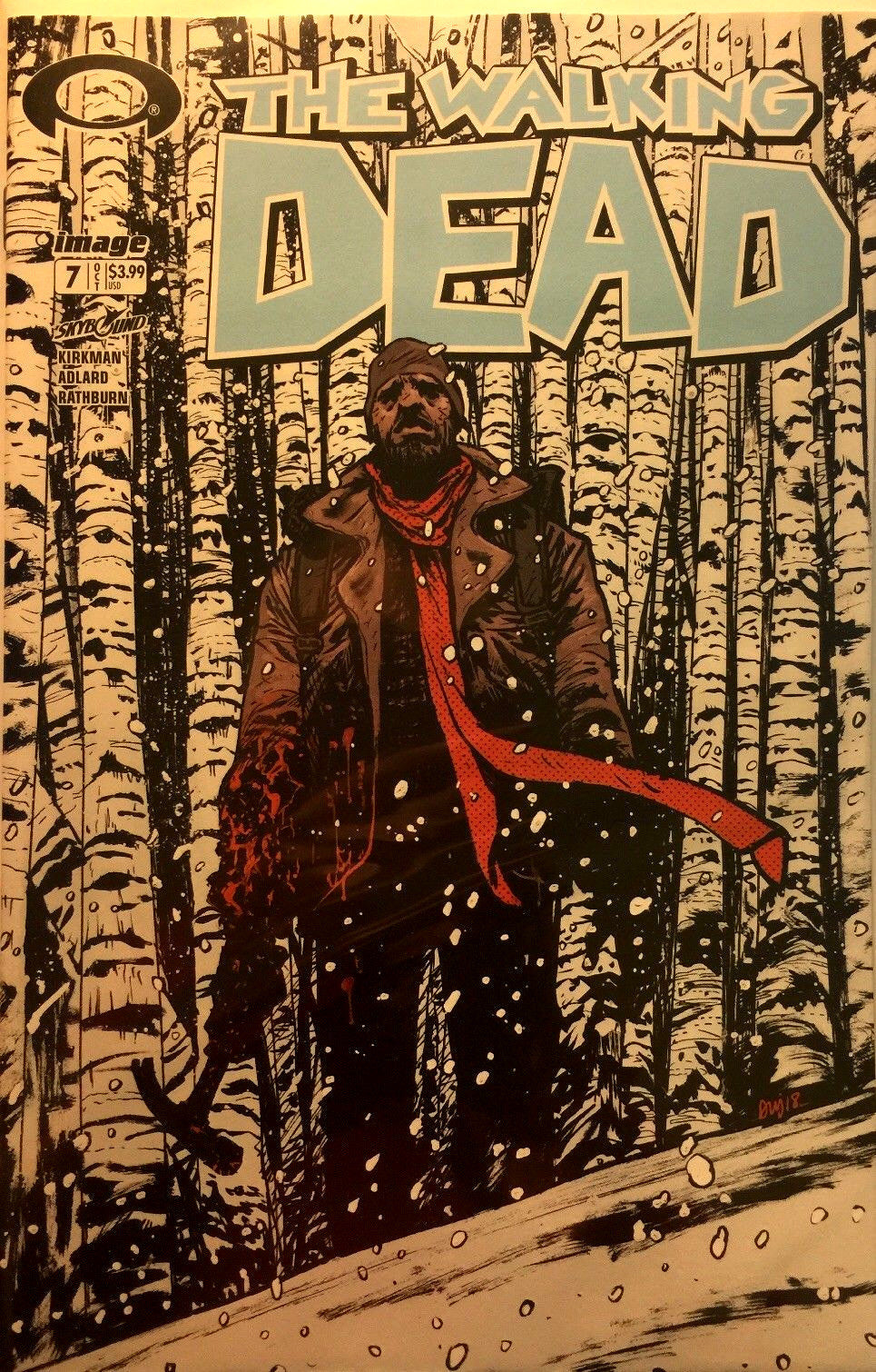 WALKING DEAD #7 15TH ANNIVERSARY BLIND BAG JOHNSON COLOR LOGO VARIANT NM