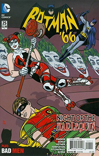 BATMAN '66 #25 DC NM 1st PRINT HARLEY QUINN ROLLER DERBY ROBIN BONDAGE COVER