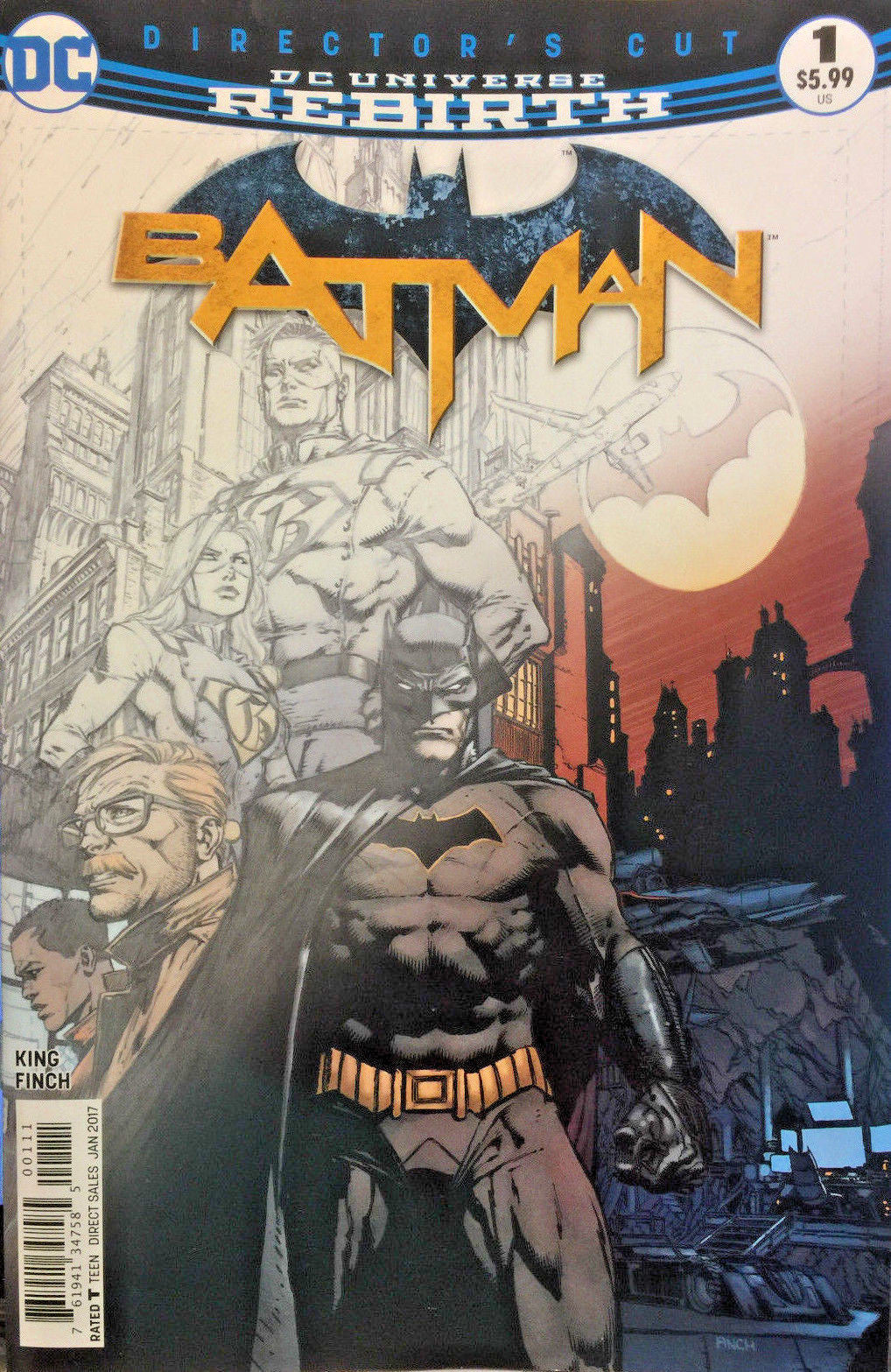 BATMAN #1 DIRECTOR'S CUT REBIRTH DC COMICS VFN/NM