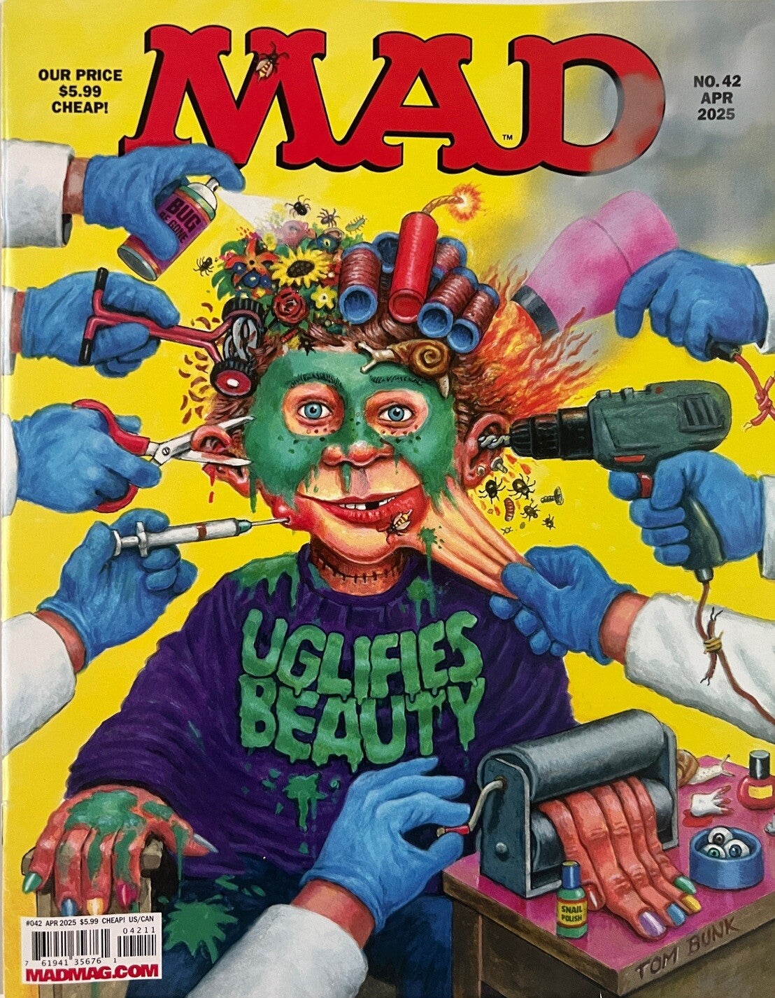 MAD MAGAZINE #42 APRIL 2025 UGLIFIES BEAUTY NEW ARAGONES PETER KUPER SAMPSON