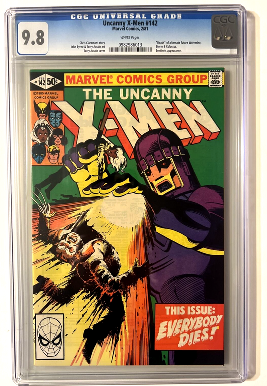 UNCANNY X-MEN #142 CGC 9.8 MARVEL COMICS 1981 CLASSIC BYRNE COVER EVERYBODY DIES
