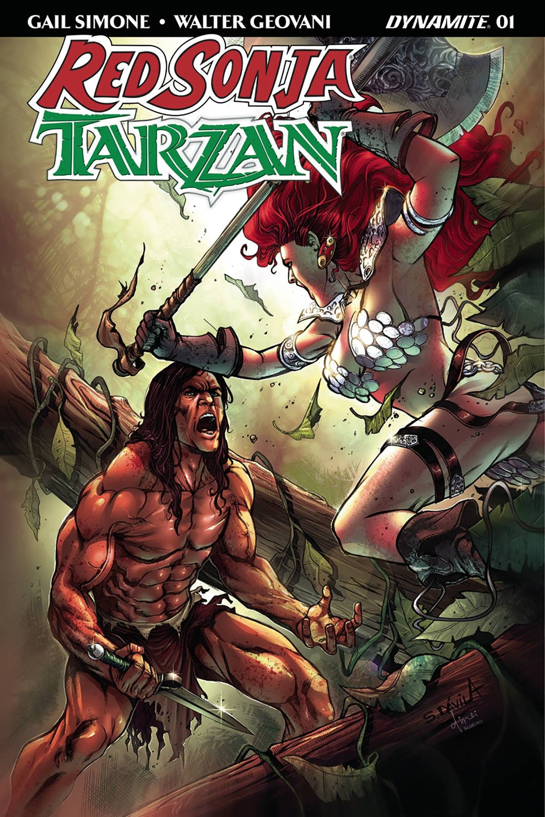 RED SONJA TARZAN #1 COVER E SUBSCRIPTION DAVILA DYNAMITE NM