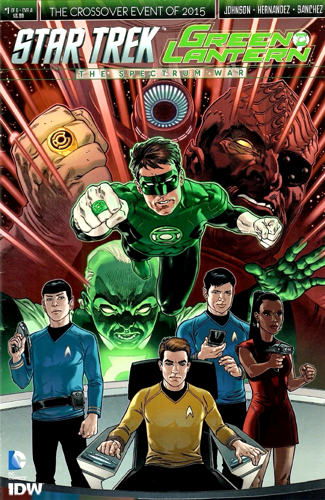 STAR TREK GREEN LANTERN #1 THE SPECTRUM WAR MAIN COVER NM 1ST PRINT DC IDW 2015