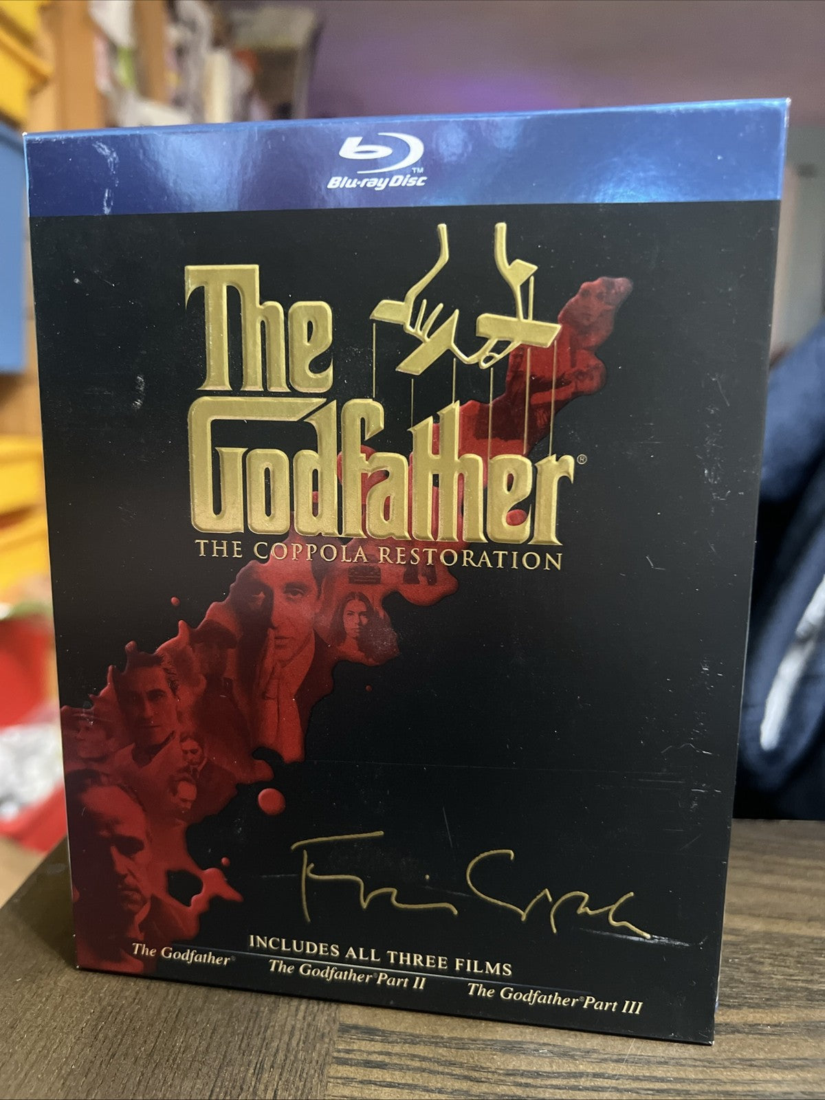 THE GODFATHER THE COPPOLA RESTORATION 4 DISC BLU RAY SET ALL 3 MOVIES