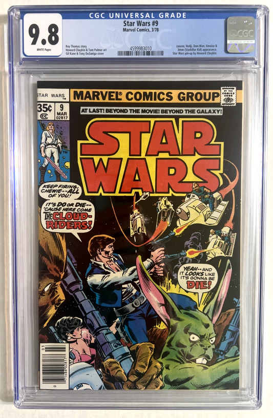 STAR WARS #9 CGC 9.8 MARVEL COMICS 1978 WHITE PGS 35¢ w/UPC 1st PRINT