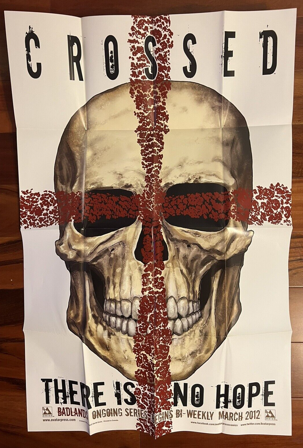 CROSSED GARTH ENNIS BADLANDS PROMO POSTER UNUSED 24" X 36"