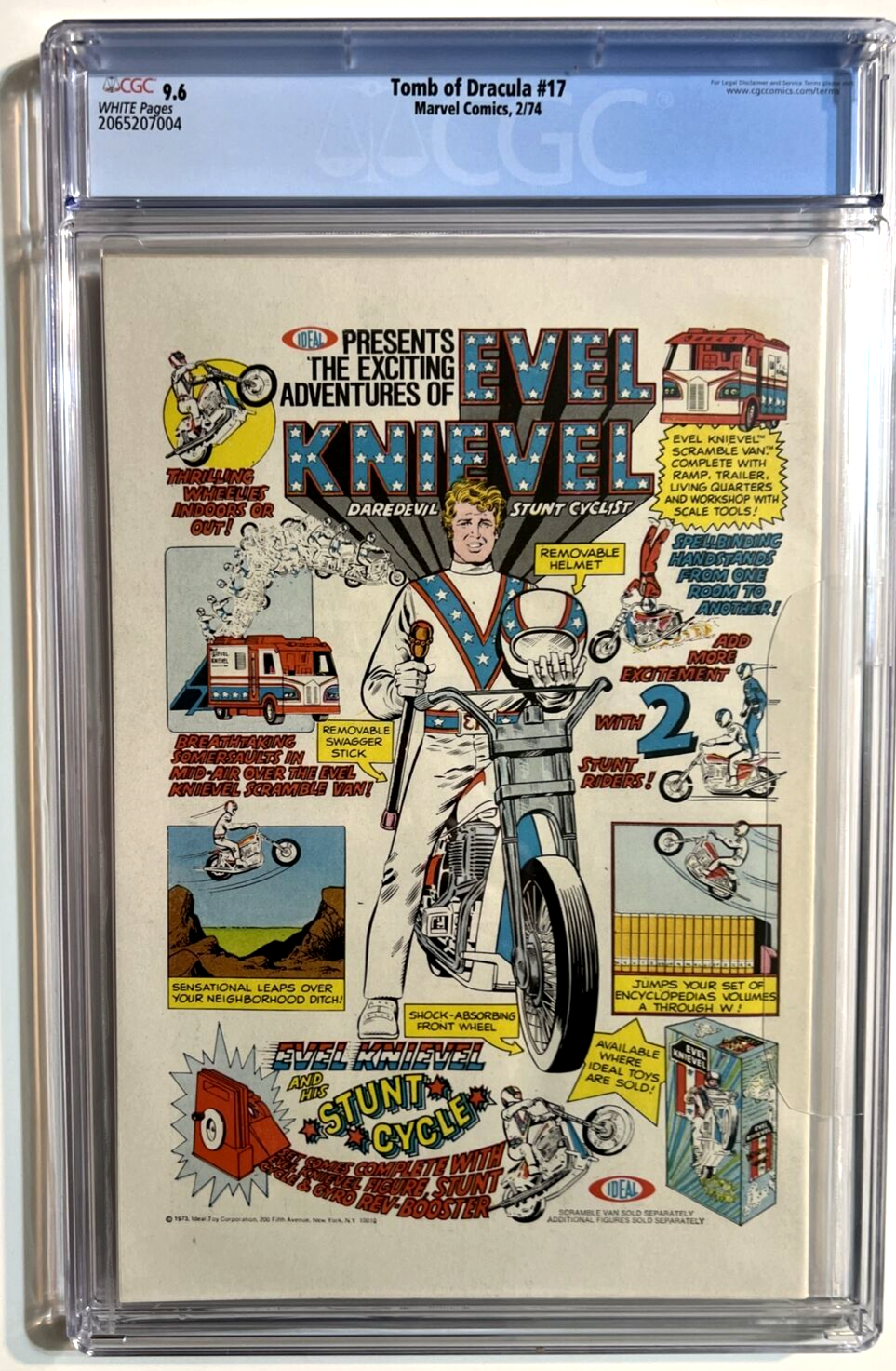 TOMB OF DRACULA #17 CGC 9.6 MARVEL COMICS 1974 BRONZE AGE BLADE WHITE PAGES