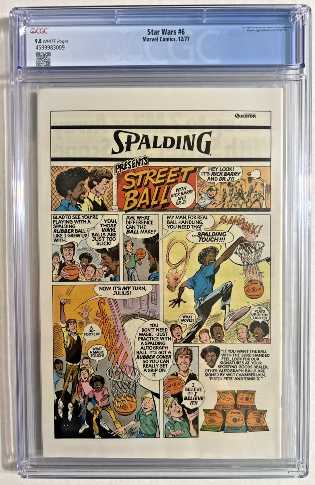 STAR WARS #6 CGC 9.8 MARVEL COMICS 1977 WHITE PGS 35¢ w/UPC 1st PRINT