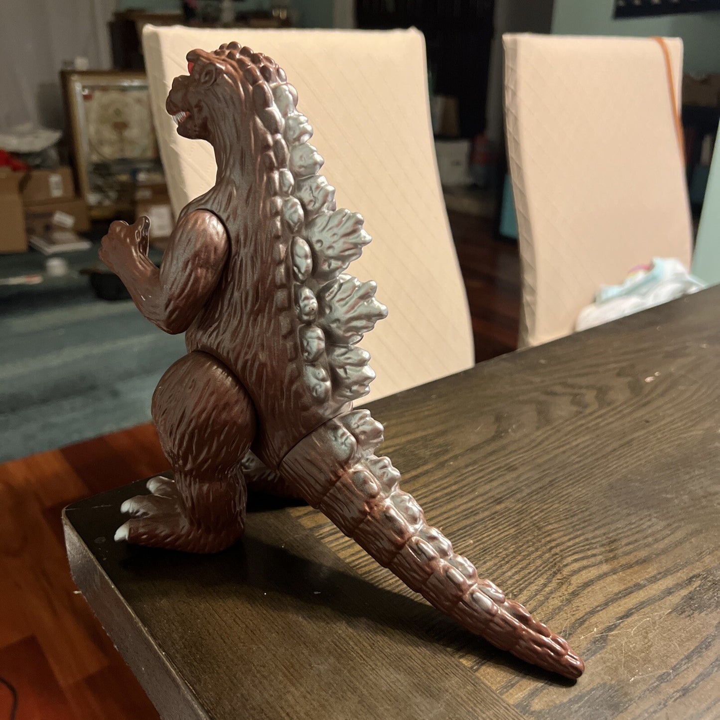 GODZILLA KAIJU M1 1954 VERSION BROWN SILVER RED EYES 8.5" FAN CLUB 2001