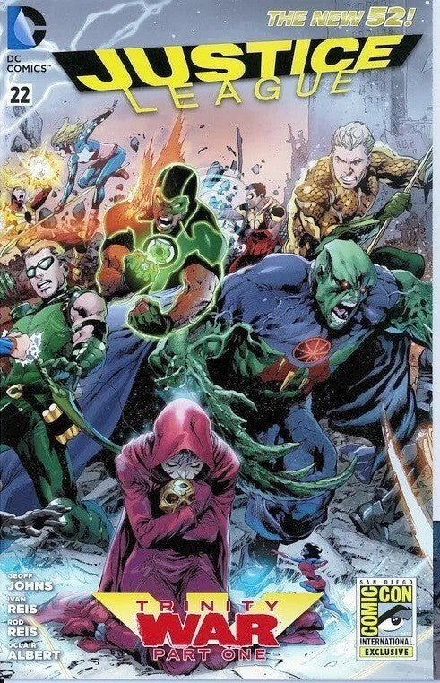 JUSTICE LEAGUE #22 SDCC VARIANT NM 1ST PRINT NEW 52 2013