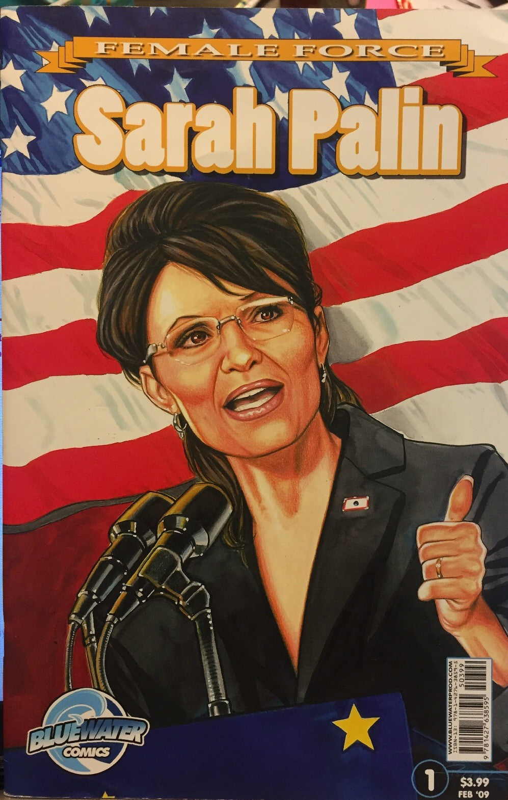 SARAH PALIN FEMALE FORCE #1 2nd PRINT BLUEWATER COMICS VF/NM