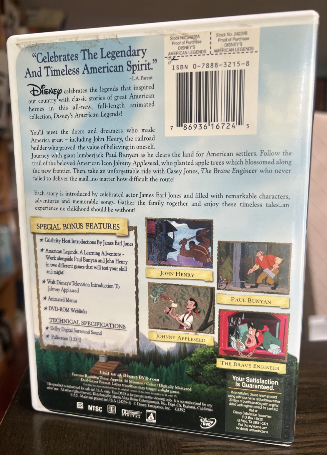 Disney's American Legends Paul Bunyan John Henry Johnny Appleseed Brave Engineer
