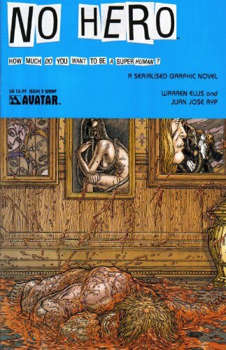 NO HERO #5 WRAP AROUND COVER WARREN ELLIS NM 1ST PRINT
