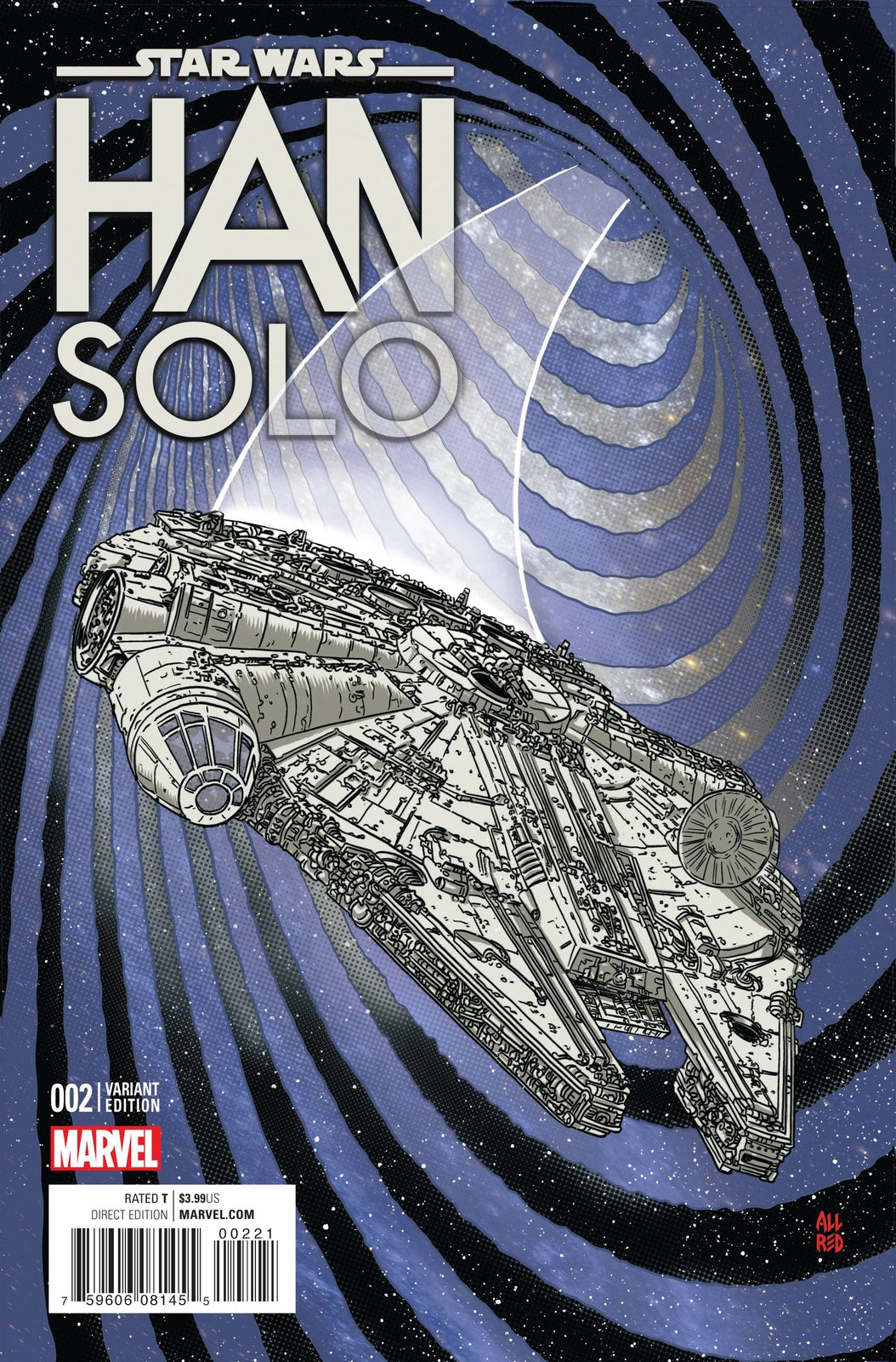 STAR WARS HAN SOLO #2 MARVEL MILLENNIUM FALCON VARIANT 1:10 NM FIRST PRINT 2016