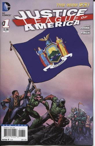 JUSTICE LEAGUE OF AMERICA #1 NEW YORK FLAG VARIANT COVER GEOFF JOH NM 1ST PRINT