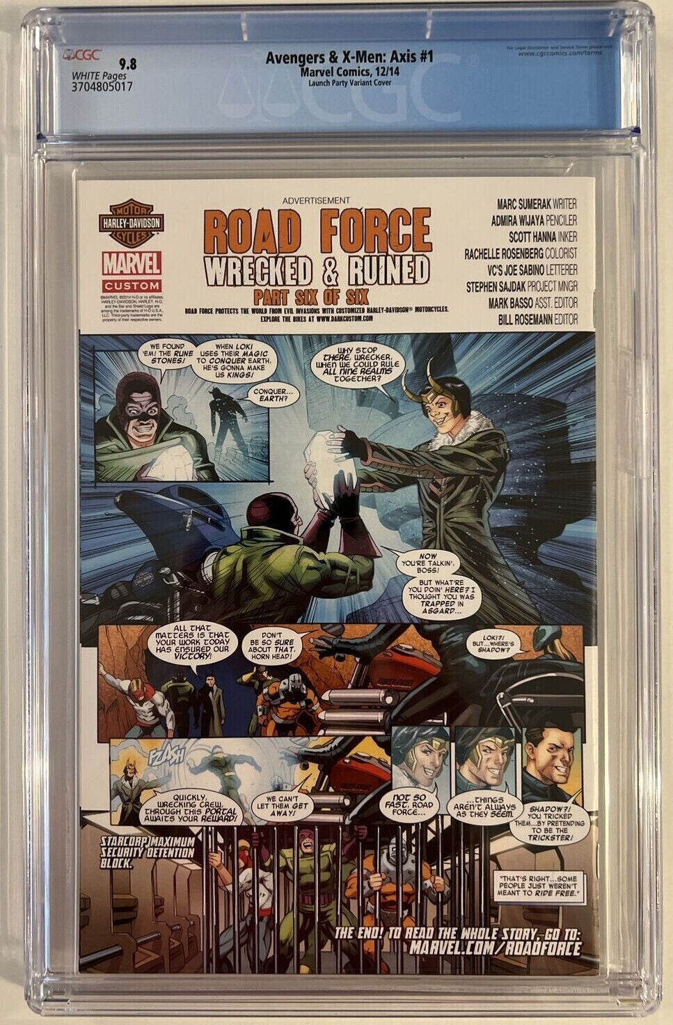 AVENGERS & X-MEN AXIS #1 CGC 9.8 LAUNCH PARTY VARIANT MARVEL 2014 LOW PRINT RUN