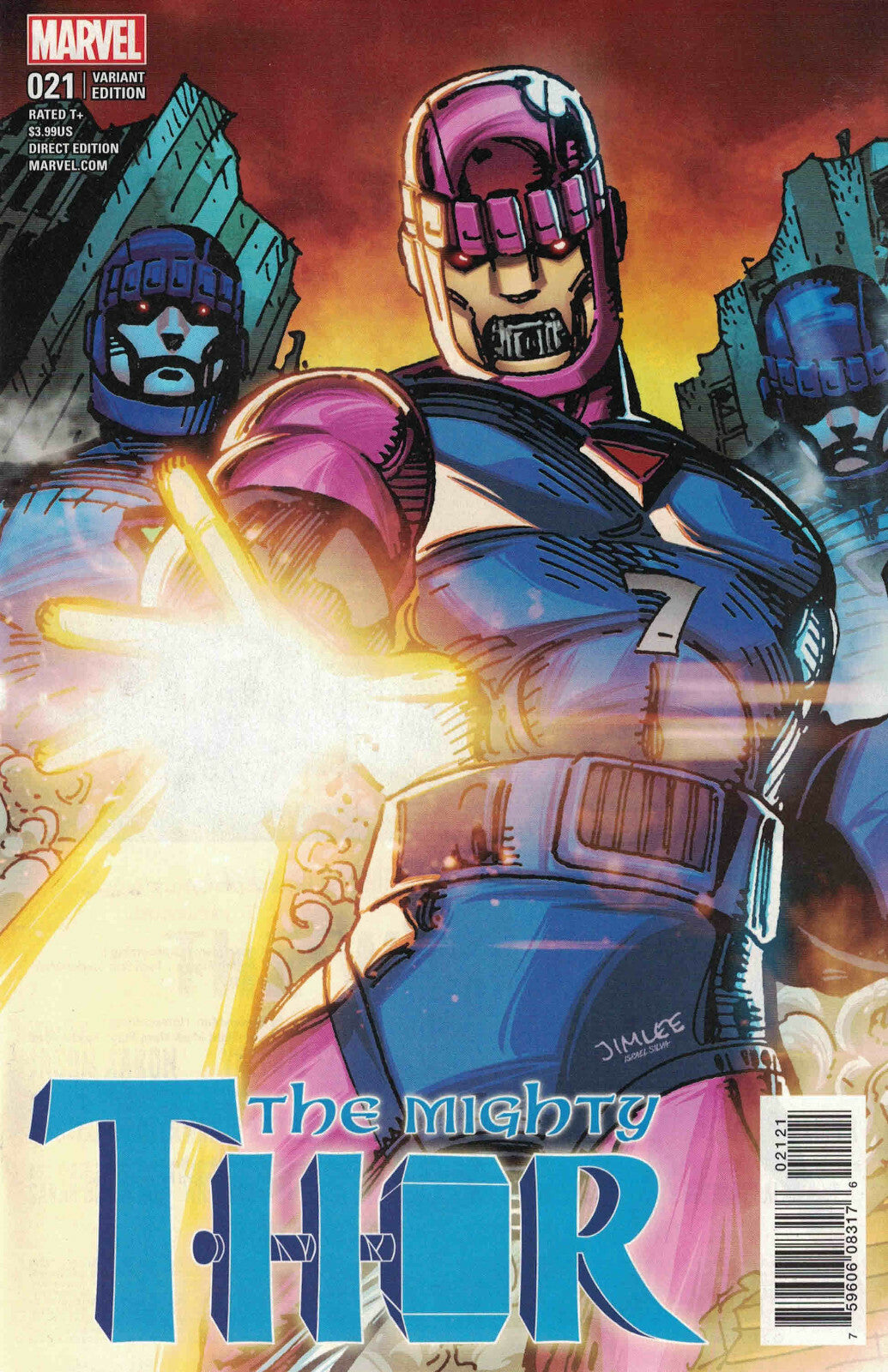 MIGHTY THOR #21 VOL 2 JIM LEE X-MEN CARD VAR NM 1ST PRINT