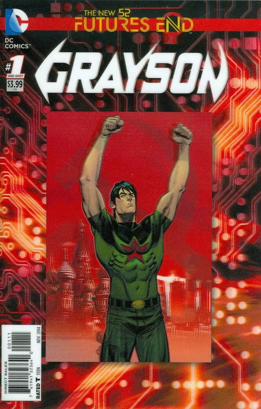 GREEN ARROW FUTURES END #1 3D LENTICULAR COVER 2014 NM