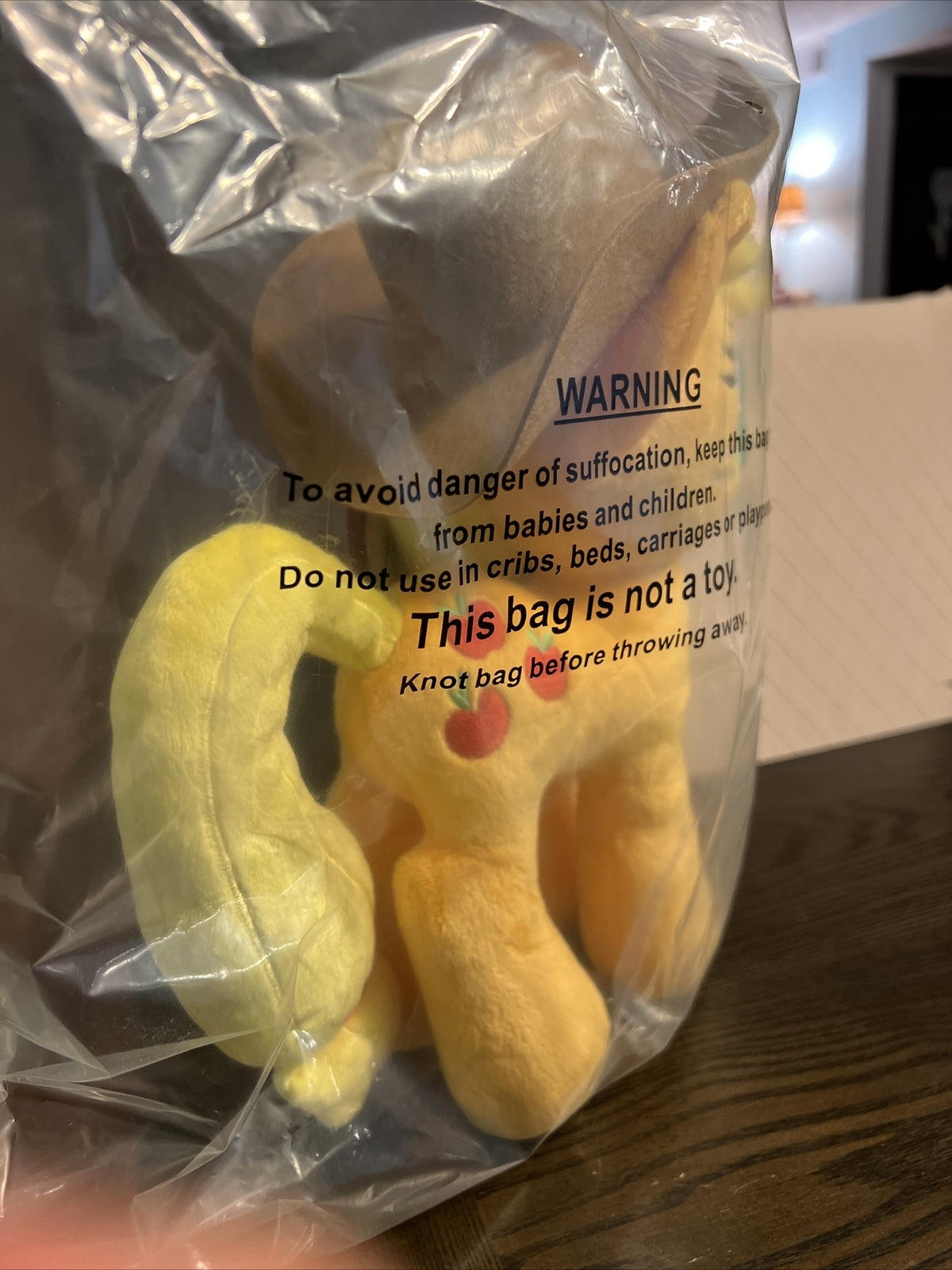 MY LITTLE PONY APPLE JACK 11" PLUSH 4DE 4TH DIMENSION ENTERTAINMENT BRAND NEW!