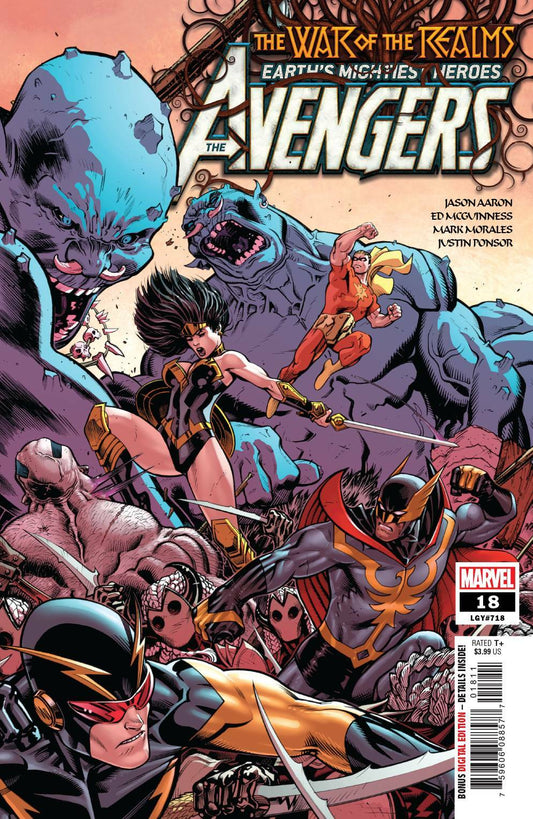 AVENGERS #18 WAR REALMS MAIN COVER MARVEL NM 1ST PRINT 2019