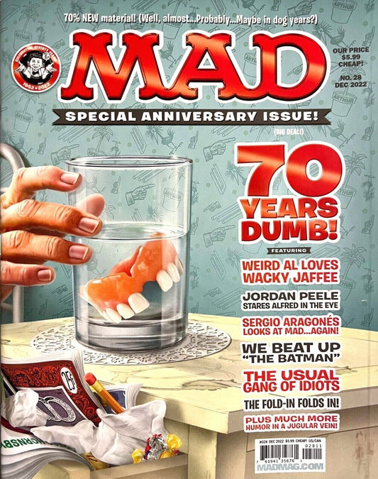 MAD MAGAZINE #28 70 YEARS DUMB DECEMBER 2022 MAD #28