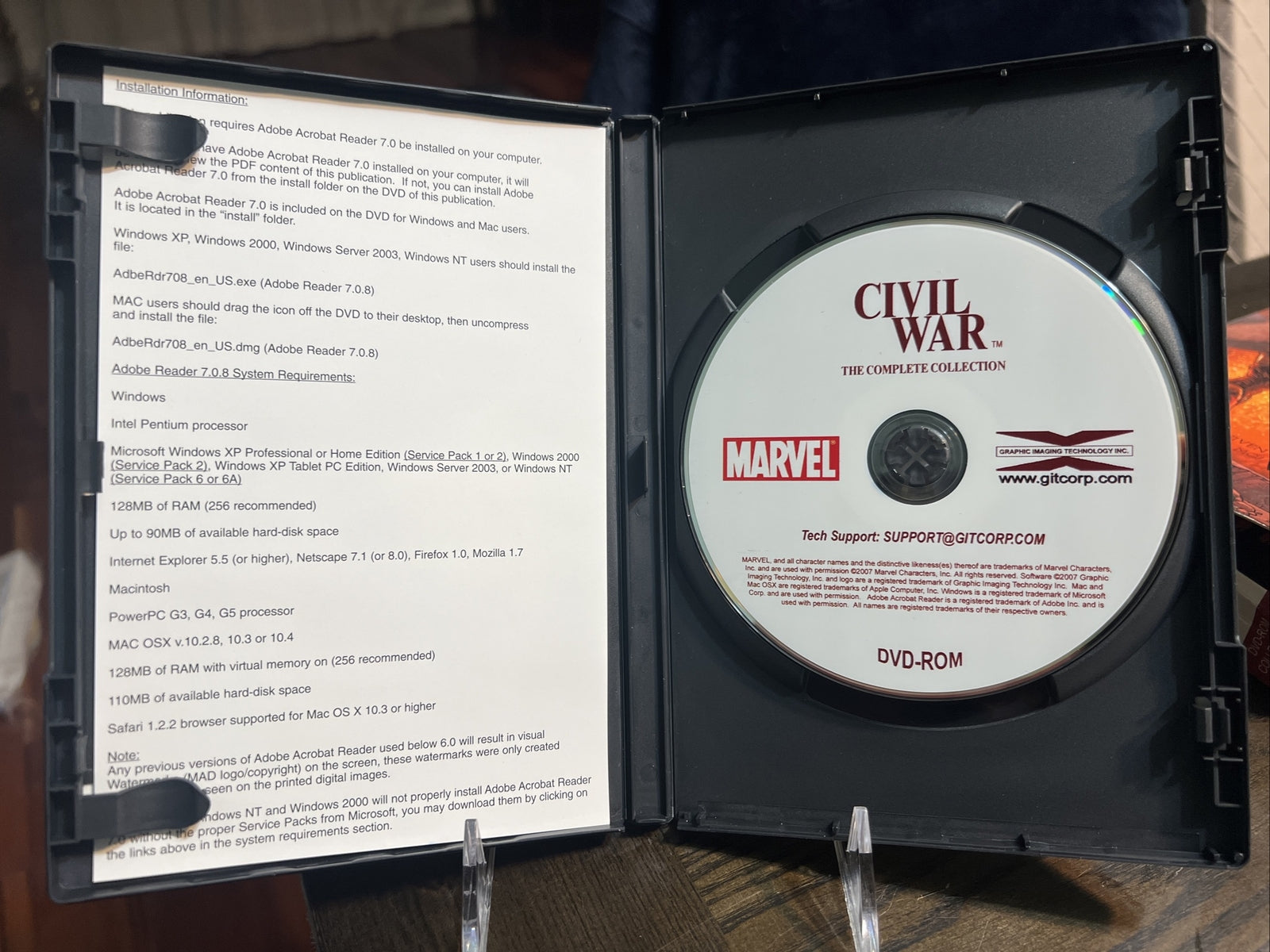 MARVEL COMICS CIVIL WAR COMPLETE COLLECTION DVD-ROM RARE 2007 COOL!
