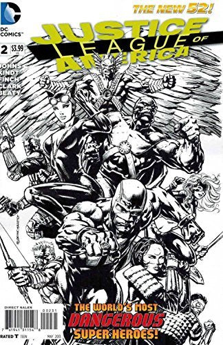 JUSTICE LEAGUE OF AMERICA #2 DAVID FINCH BLACK & WHITE VARIANT COV NM 1ST PRINT