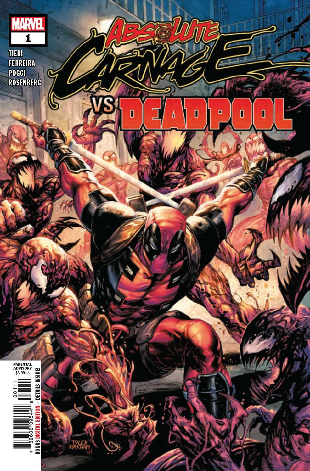 ABSOLUTE CARNAGE VS DEADPOOL #1 AC MARVEL NM 1ST PRINT 2019