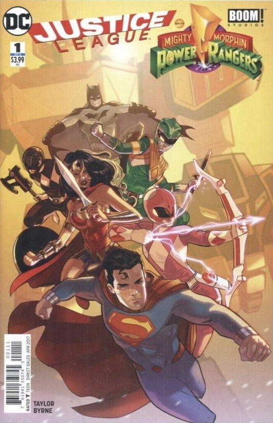 JUSTICE LEAGUE MIGHTY MORPHIN POWER RANGERS #1 2nd PRINT BOOM DC NM
