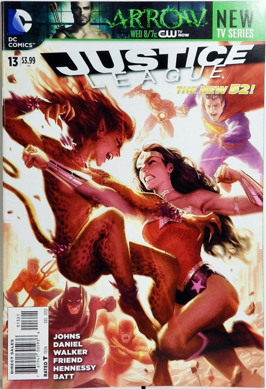 JUSTICE LEAGUE #13 DC NEW 52 TONY DANIEL WONDER WOMAN VS CHEETAH COVER NM 2012