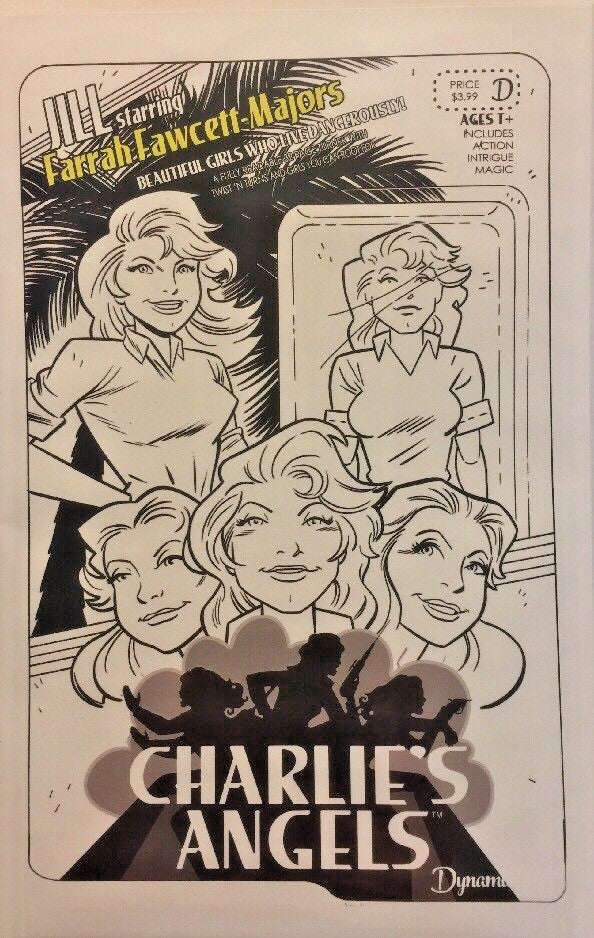 SDCC 2018 CHARLIE'S ANGELS #1 SAN DIEGO COMIC CON B&W VARIANT VFN JOHN LAYMAN