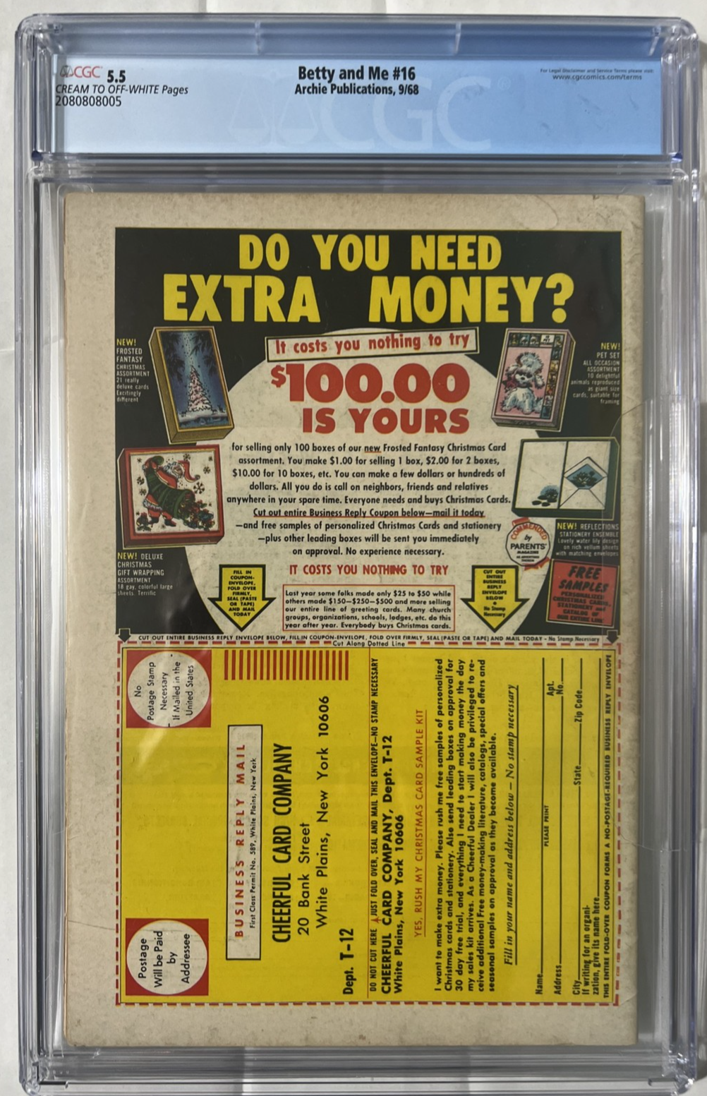 Betty and Me #16 ARCHIE COMICS 1968 Classic Innuendo Risqué Cover CGC 5.5