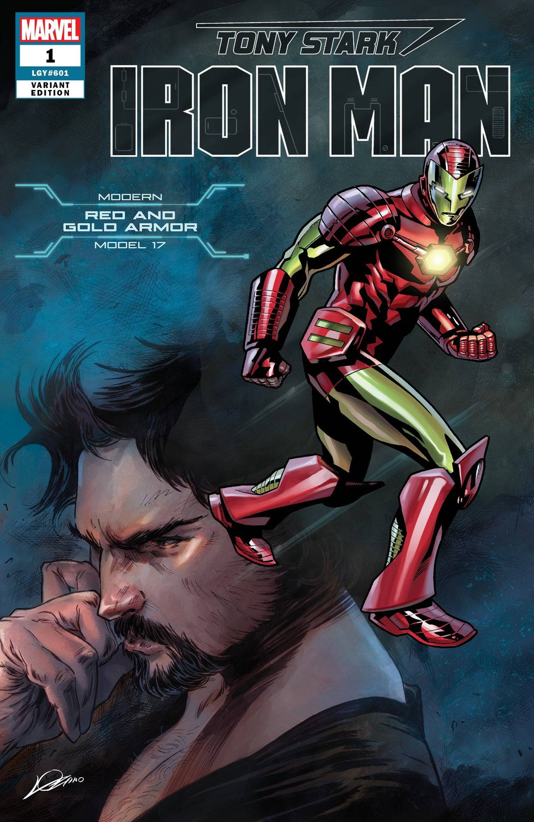 TONY STARK IRON MAN #1 HEROES REBORN KURT ARMOR VARIANT MARVEL NM