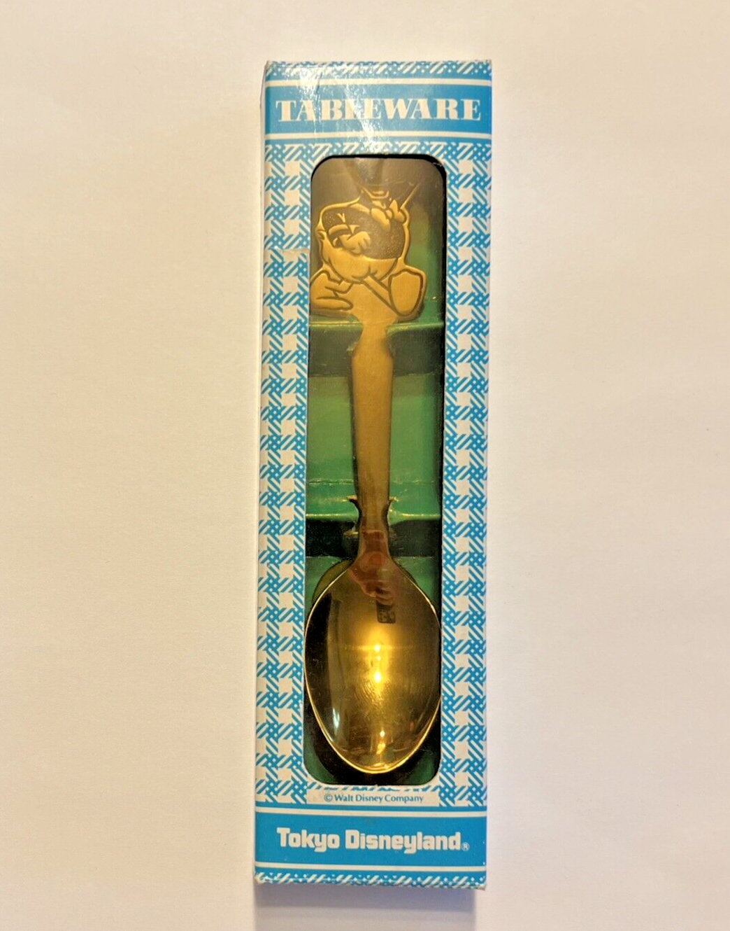 DONALD DUCK SPOON TOKYO DISNEYLAND 80'S IN PACKAGE DOUBLE-SIDED UNUSED