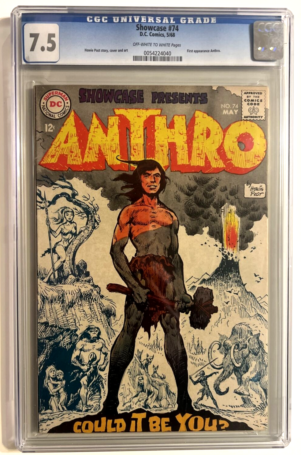 SHOWCASE #74 CGC 7.5 1st ANTHRO DC COMICS 1968 SILVER AGE