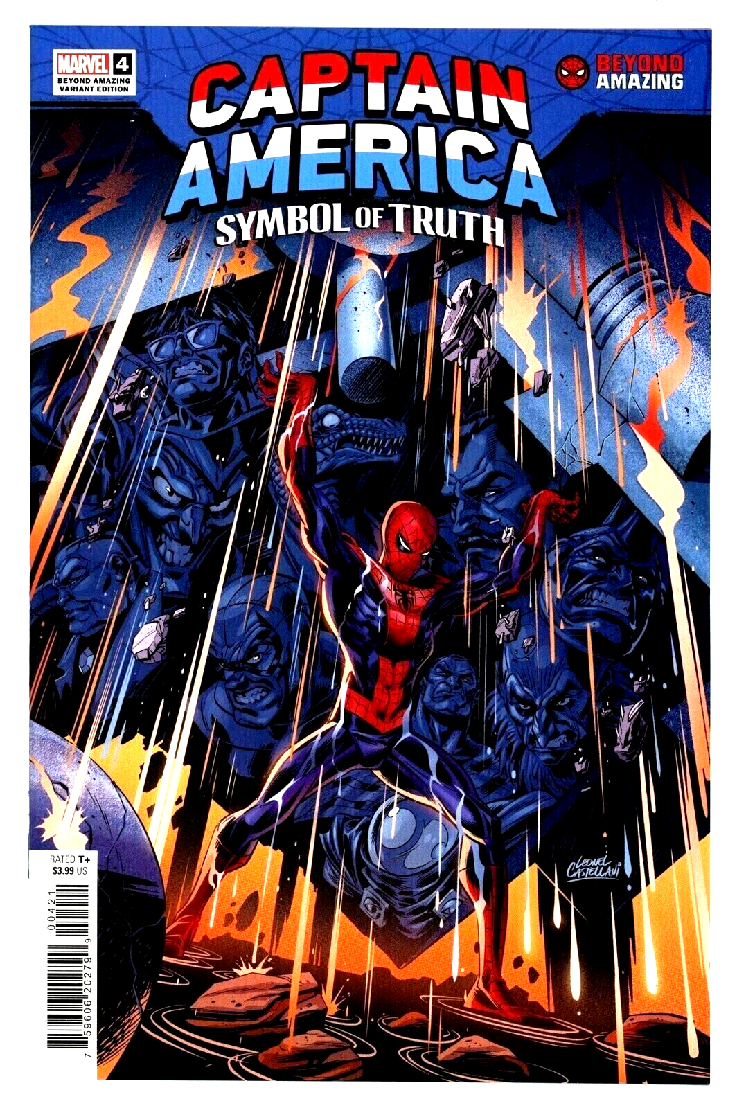 CAPTAIN AMERICA SYMBOL OF TRUTH #4 AMAZING SPIDERMAN VARIANT CASTELLANI NM