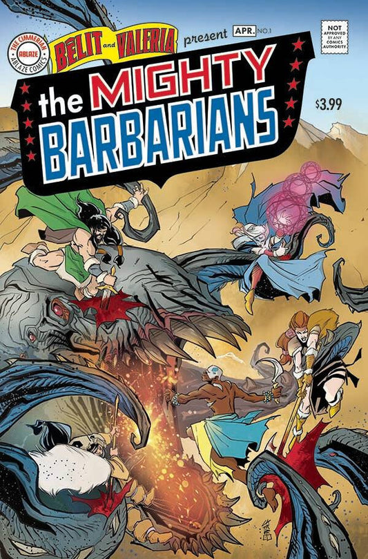 MIGHTY BARBARIANS #1 NM 1ST PRINT CAFARO HOMAGE VARIANT ABLAZE COMICS 2023