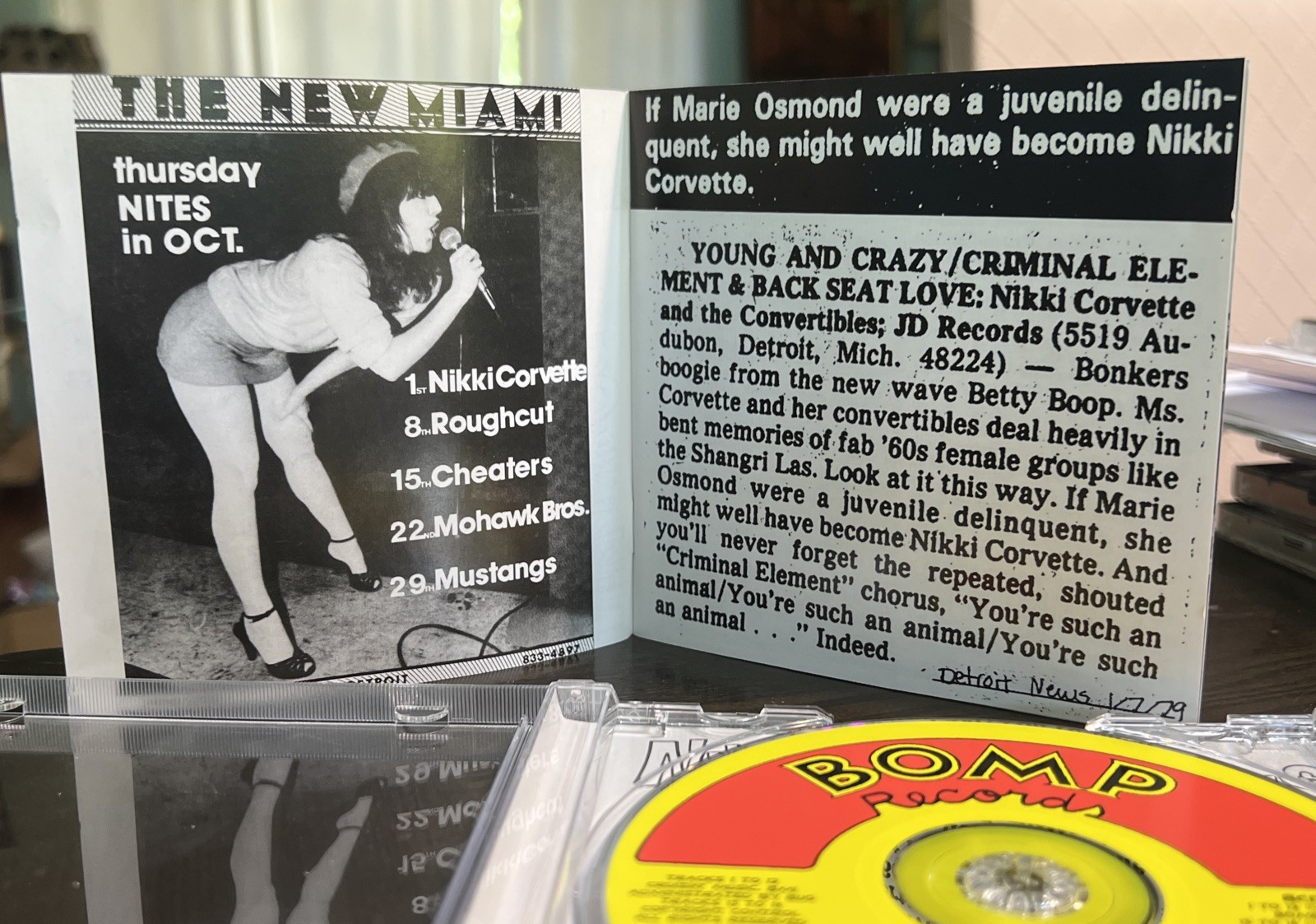Nikki and the Corvettes by Nikki & the Corvettes CD 2000 BOMP 16 SONGS!
