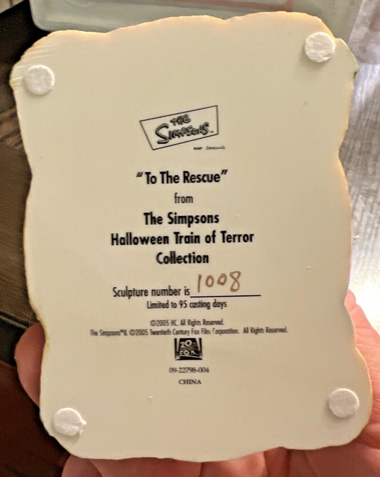 SIMPSONS HAMILTON STATUE SCULPTURE HALLOWEEN TRAIN OF TERROR TO THE RESCUE