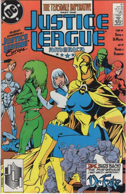 JUSTICE LEAGUE OF AMERICA #31 DC COMICS GIFFEN DEMATTEIS NM 1ST PRINT 1989