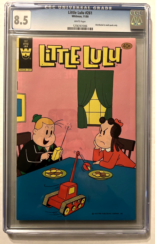 LITTLE LULU #261 CGC 8.5 WHITE PAGES WHITMAN RARE PRE-PACK ONLY 1980