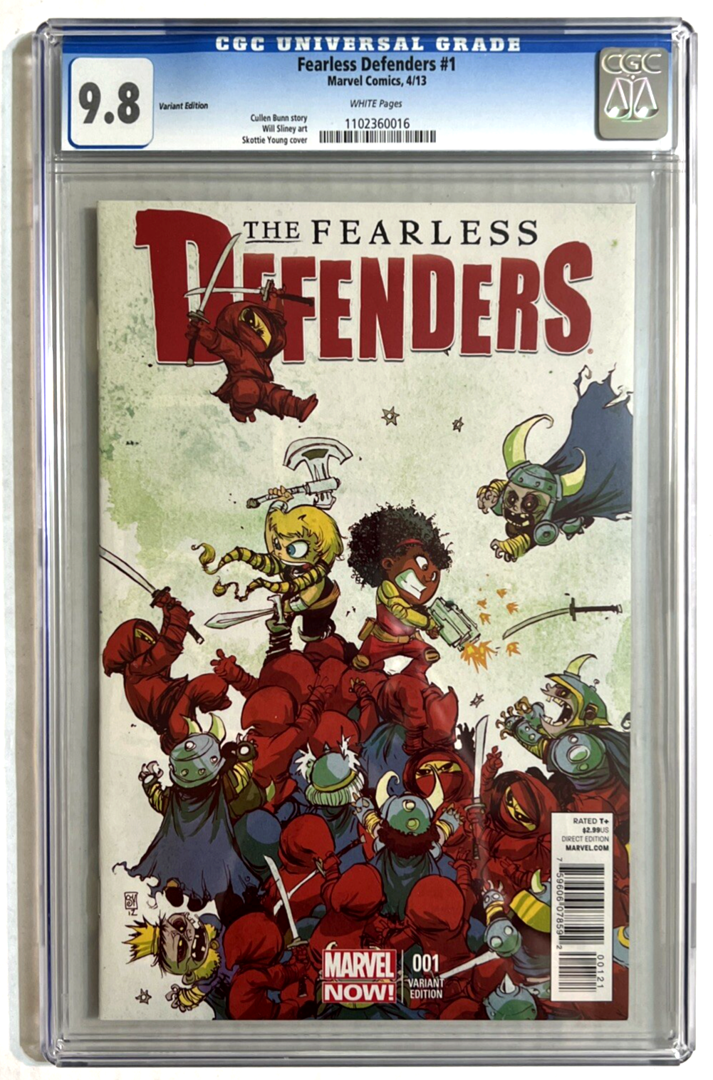 FEARLESS DEFENDERS #1 CGC 9.8 SKOTTIE YOUNG VARIANT MARVEL COMICS 2013