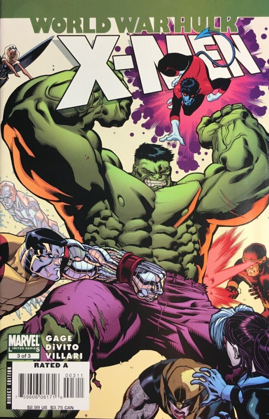 WORLD WAR HULK X-MEN #3 NM FIRST PRINT 2007