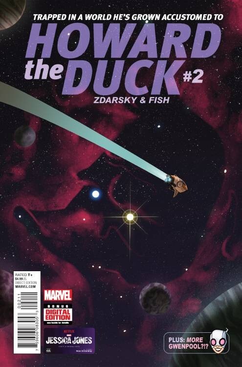 HOWARD THE DUCK #2 MARVEL COMICS Chip Zdarsky 2nd Gwenpool NM 1ST PRINT 2015