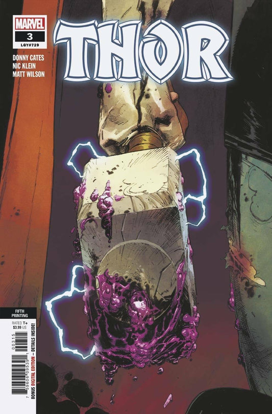 THOR #3 5TH PRINTING VARIANT DONNY CATES BLACK WINTER LOW PRINT RUN NM
