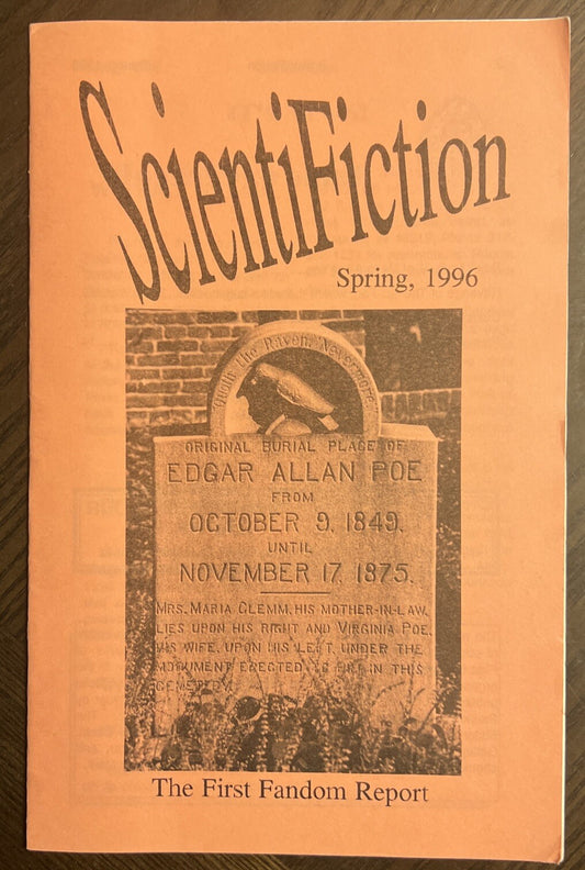 SCIENTIFICTION SCIENCE FICTION FANZINE SPRING 1996 RAY BEAM MARK SCHULZINGER